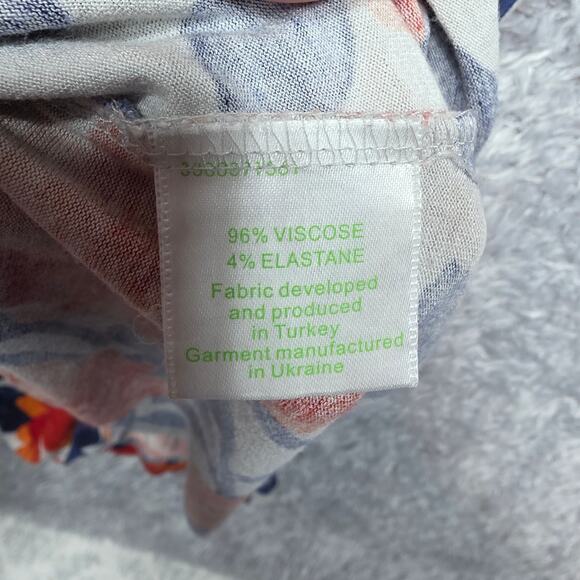 Garnet Hill Red Floral Cotton Tank Top Dress Size Small - Picture 3 of 6